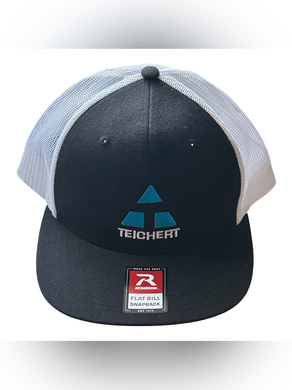 Teichert Black & White Mesh Flat Bill Snapback Hat